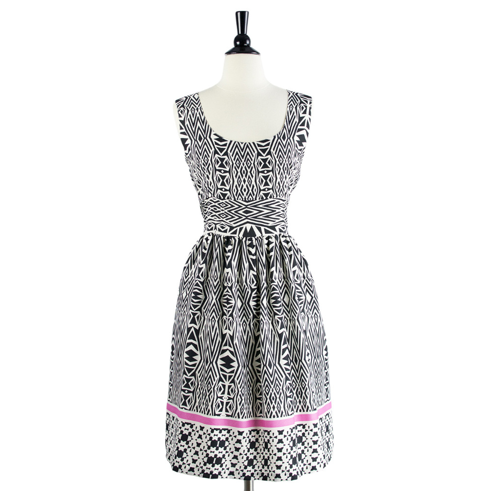 Frock Shop | Black and White Tribal Print Dress